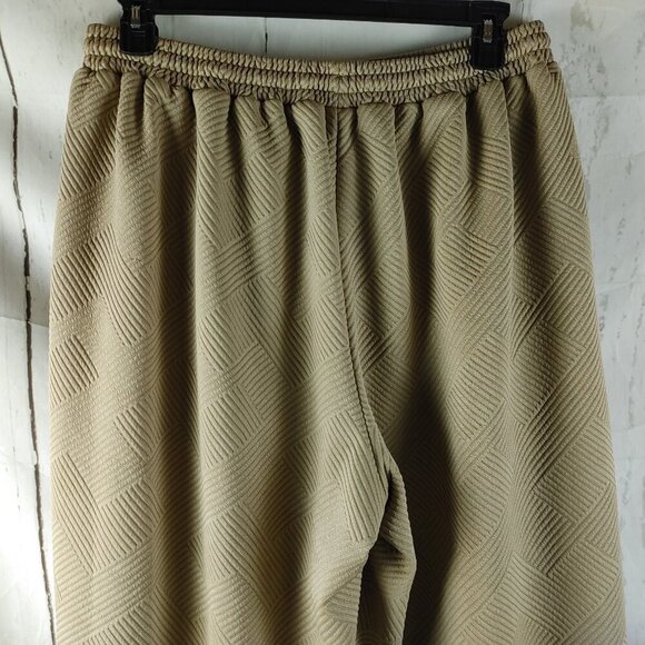 Shein Curve Plus Size 4XL Tan Textured 2pc Outfit Pant Set - Picture 12 of 15